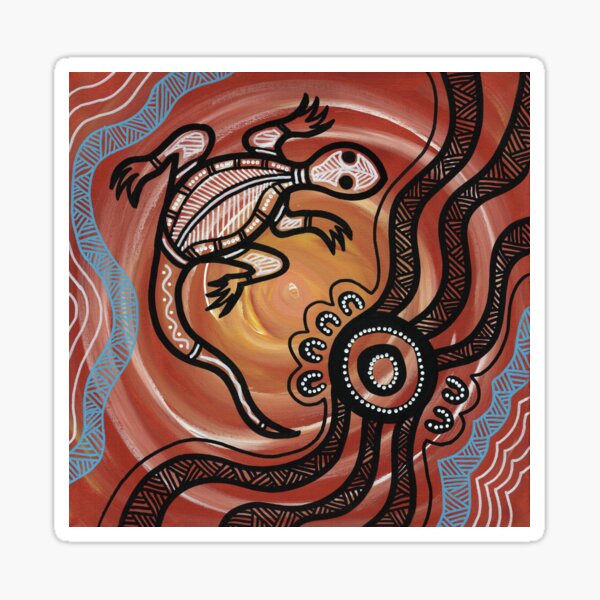 Aboriginal Art - Lizard Sticker
