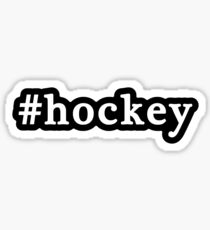 Hockey - Hashtag - Black & White Sticker