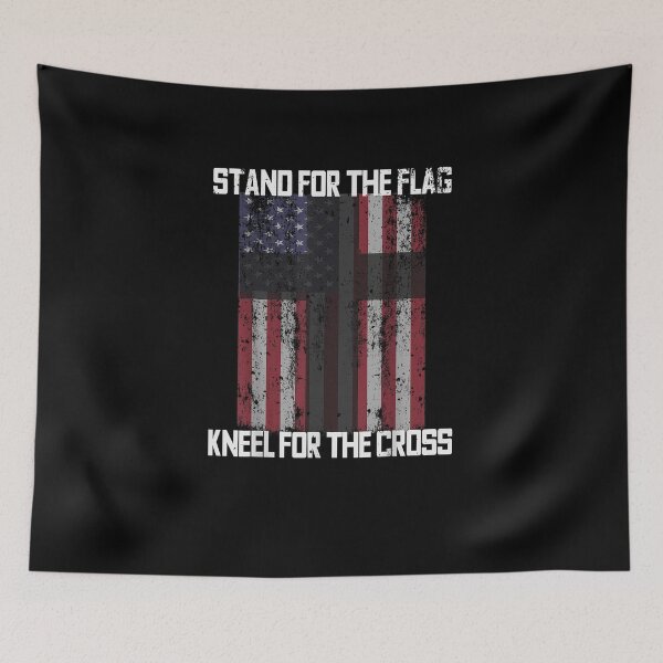 Item preview, Stand For The Flag Kneel For The Cross American Flag USA designed and sold by JulyDesigns.