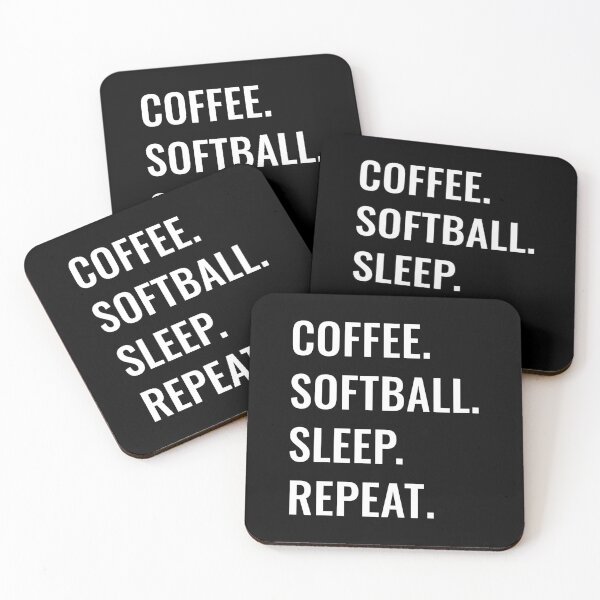 Item preview, Coffee Softball Sleep Repeat designed and sold by manishfzr1995.