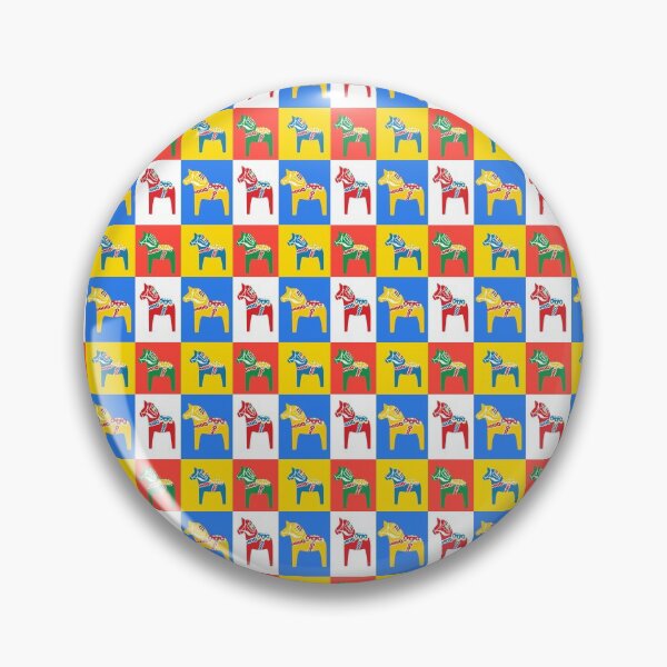 Item preview, Dala Horses Dalarna Squares Sweden Horse Dalecarlian Swedish Colorful Dala Host designed and sold by funnytshirtemp.