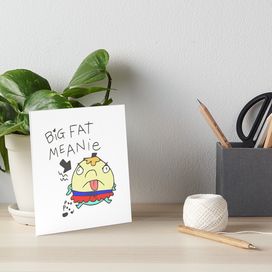 "Mrs Puff from Spongebob Big Fat Meanie" Art Board Print by GAM3RAGS