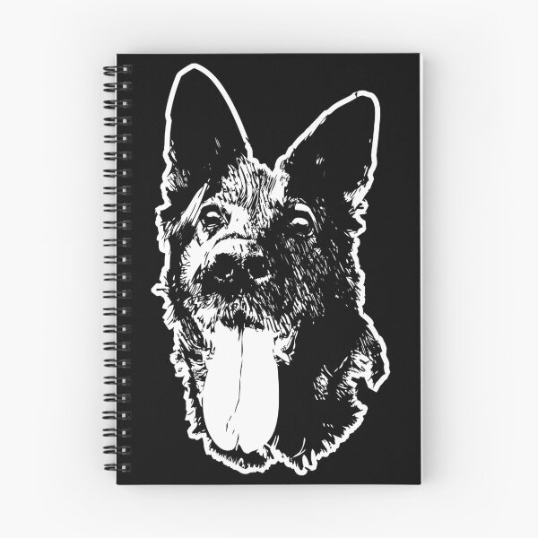 Item preview, German Shepherd stencil with white outline designed and sold by Abbysinthe.