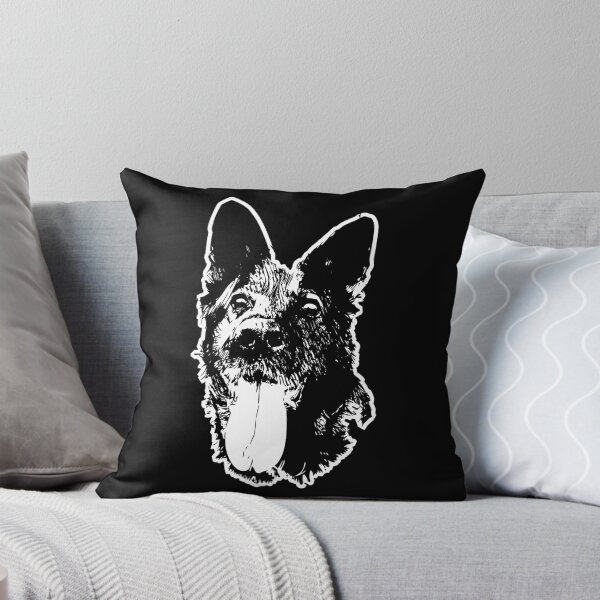 Item preview, German Shepherd stencil with white outline designed and sold by Abbysinthe.