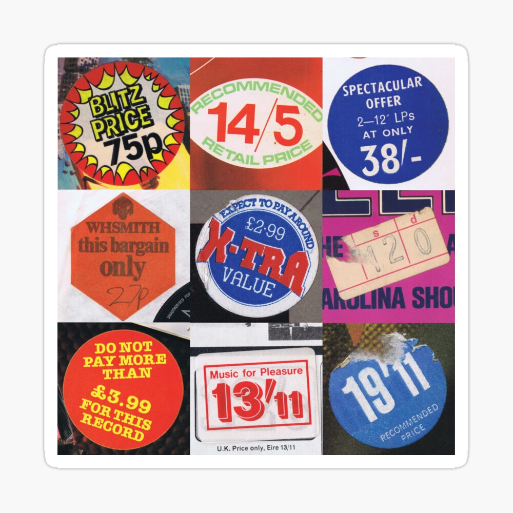 Interesseren Koreaans escaleren Vintage Vinyl Price Stickers" Poster by phigment-art | Redbubble