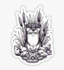 Otter & Aquatic Plants Sticker