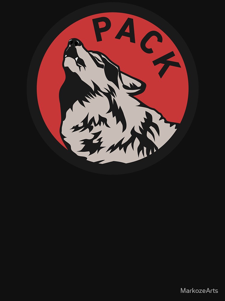 Thumbnail 3 of 3, Tank Top, Howling wolf from the Pack in red background designed and sold by MarkozeArts.