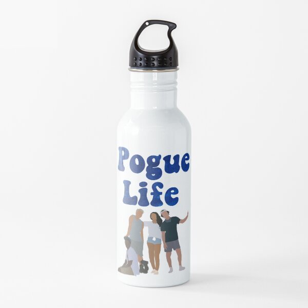 Blue Pogue Life - Aesthetic Outer Banks Collage Water Bottle