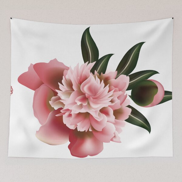 Item preview, Chinese ink painting - red peony peony - red designed and sold by Kallandra.