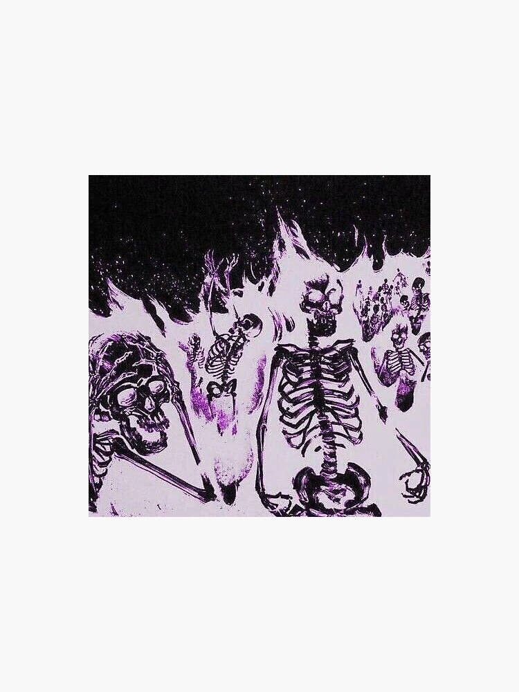 Burning Skeleton In Water Aesthetic Vibe - Cover Art Market