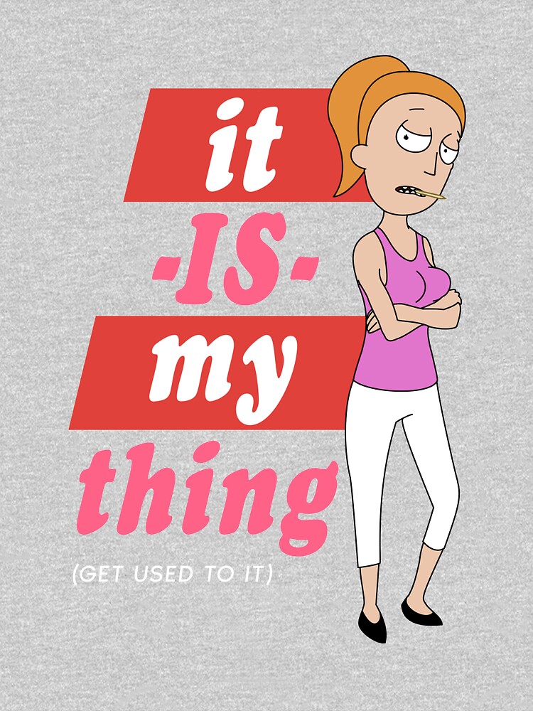 Summer 'it IS my thing' red on dark by strontium-z38