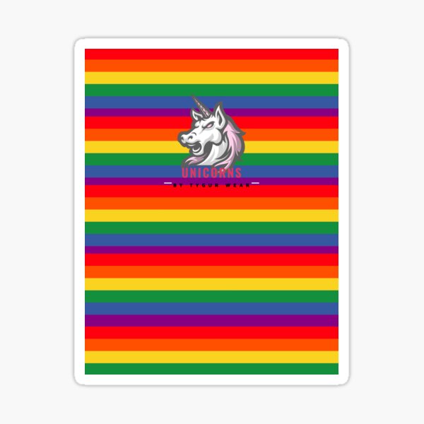 Unicorn And Rainbow Stickers Redbubble - rainbow pride lion rp roblox