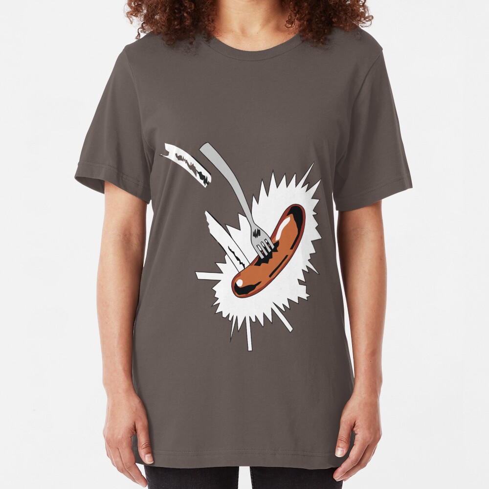 aaaah sausage Slim Fit T-Shirt