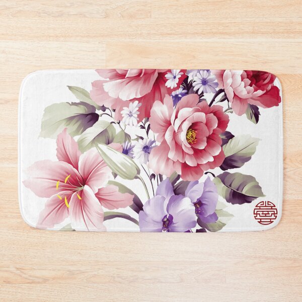 Item preview, Chinese ink painting - red bouquet of wild roses - red designed and sold by Kallandra.