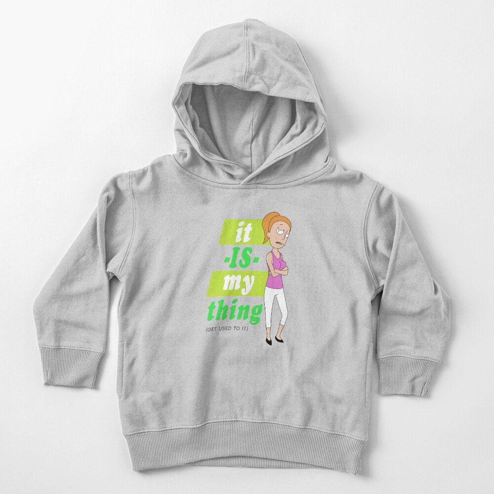 Summer 'it IS my thing' green on light Toddler Pullover Hoodie