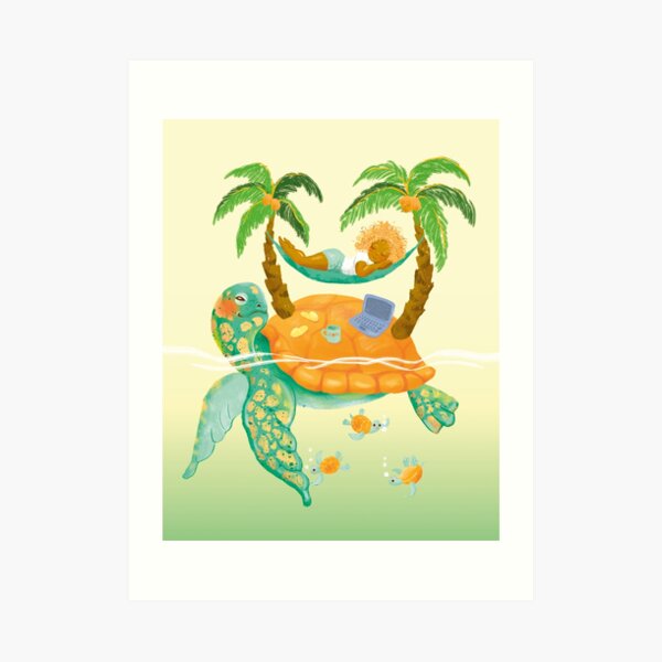 Calmness Bay - mommy's nap time Art Print