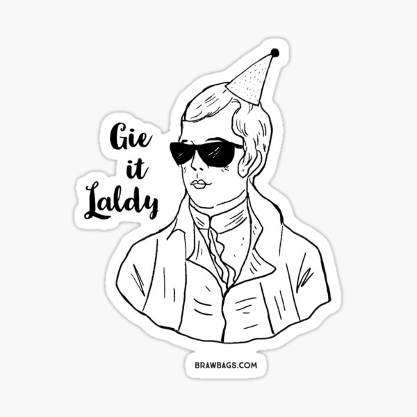 Party Burns - Original Black+White Sticker