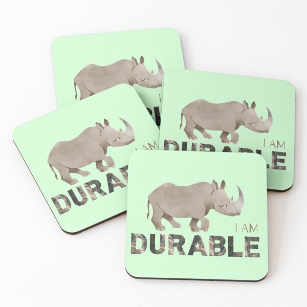 Item preview, Durable | Rhino | I am | Affirmations | Affirmed Art designed and sold by AffirmedStudio.