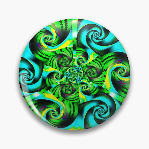 Item preview, Green Pulsating Flower Fractal designed and sold by Krystle Cole.