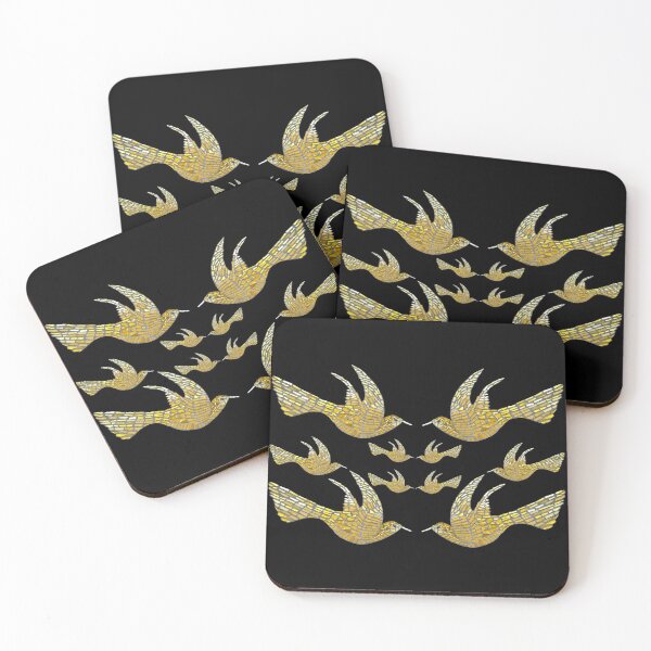 Item preview, 'Golden Birds 2' Print from an original handmade mosaic by Claire Cotterill. designed and sold by Claire Cotterill.
