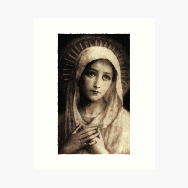 Item preview, Vintage Virgin Mary Painting designed and sold by Beltschazar.
