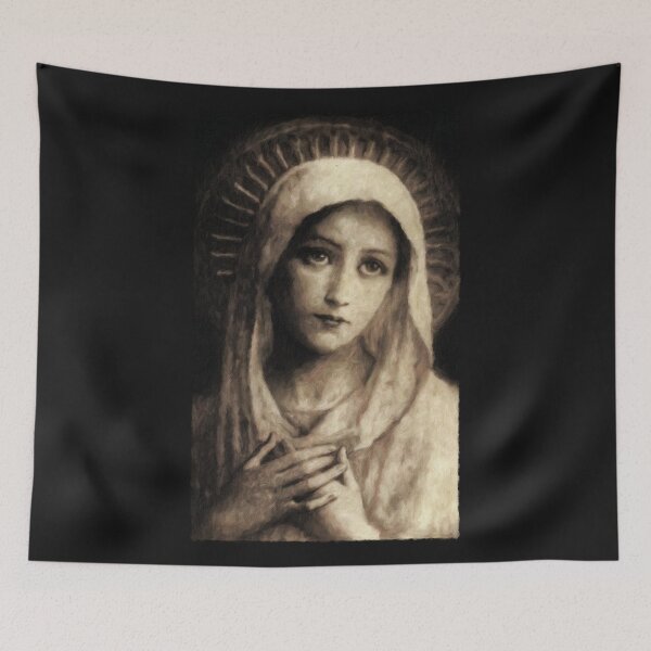 Item preview, Vintage Virgin Mary Painting designed and sold by Beltschazar.