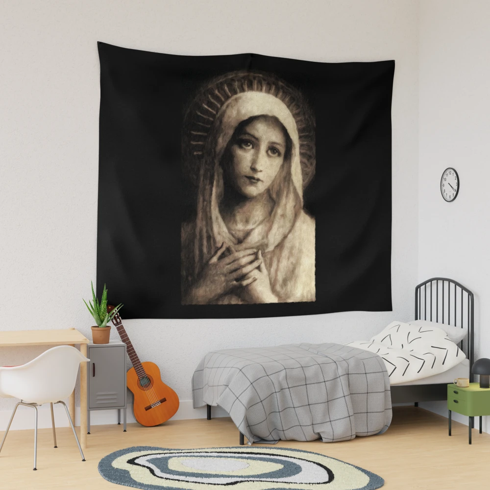 Vintage Virgin Mary Painting