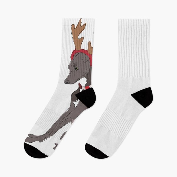 Item preview, Happy Howlidays - Vixen Greyhound Dog designed and sold by sketchandpaws.