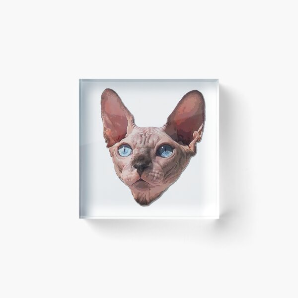 Item preview, Sphynx Cat Cute Hairless Blue Eyed Kitten designed and sold by ElegantCat.