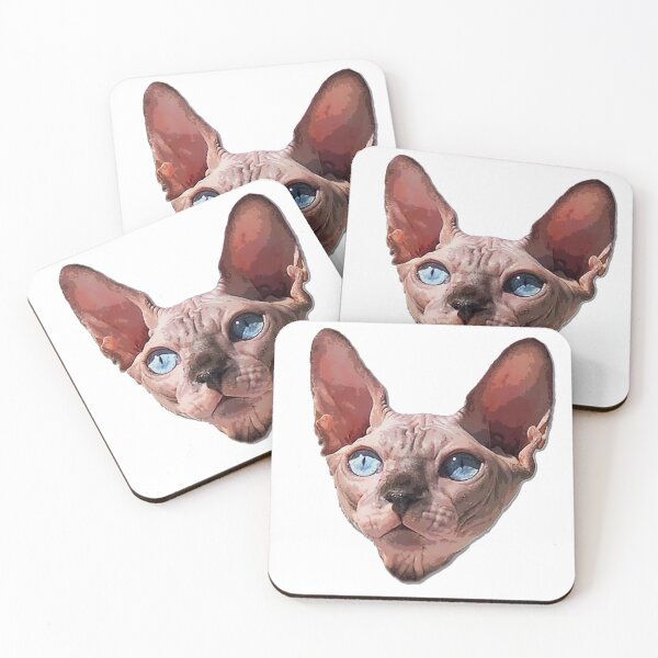 Item preview, Sphynx Cat Cute Hairless Blue Eyed Kitten designed and sold by ElegantCat.