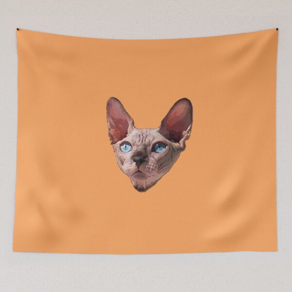 Item preview, Sphynx Cat Cute Hairless Blue Eyed Kitten designed and sold by ElegantCat.