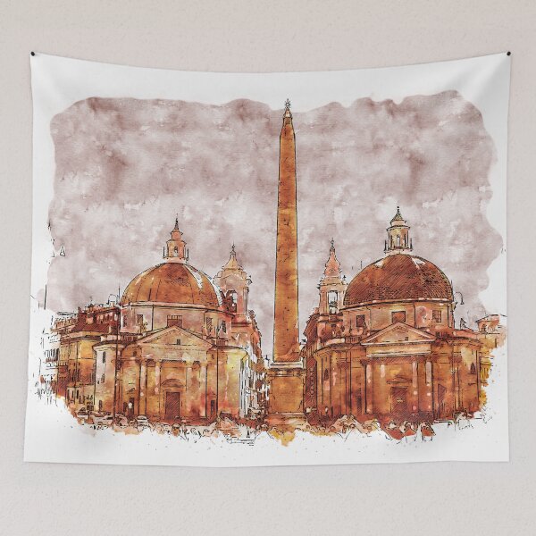 Artikelvorschau, Rom - Piazza del Popolo entworfen und verkauft von AM FineArtPrints.