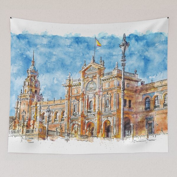 Item preview, Plaza de Espana, Seville designed and sold by AM FineArtPrints.