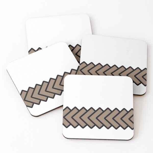 Item preview, Geometric border patternIn taupe on cool white. designed and sold by PetaJaneHome.