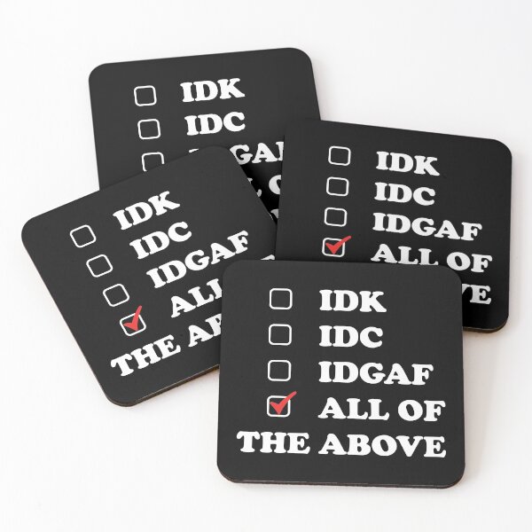 Item preview, IDK IDC IDGAF Sarcastic Adult Humor IDGAFish product designed and sold by jakehughes2015.