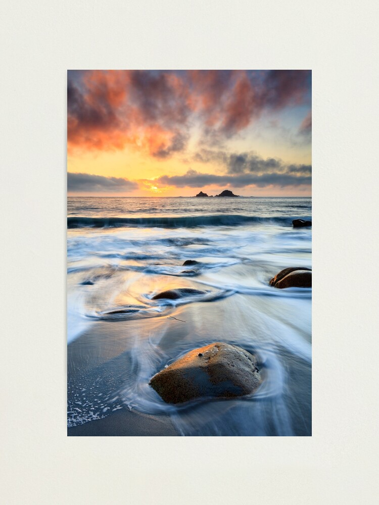 Alternate view of Receding Tide (Porth Nanven) Photographic Print