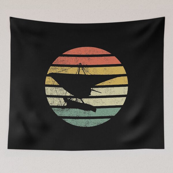 Item preview, Hang Gliding Retro Vintage Sunset Paragliding Gift designed and sold by haselshirt.