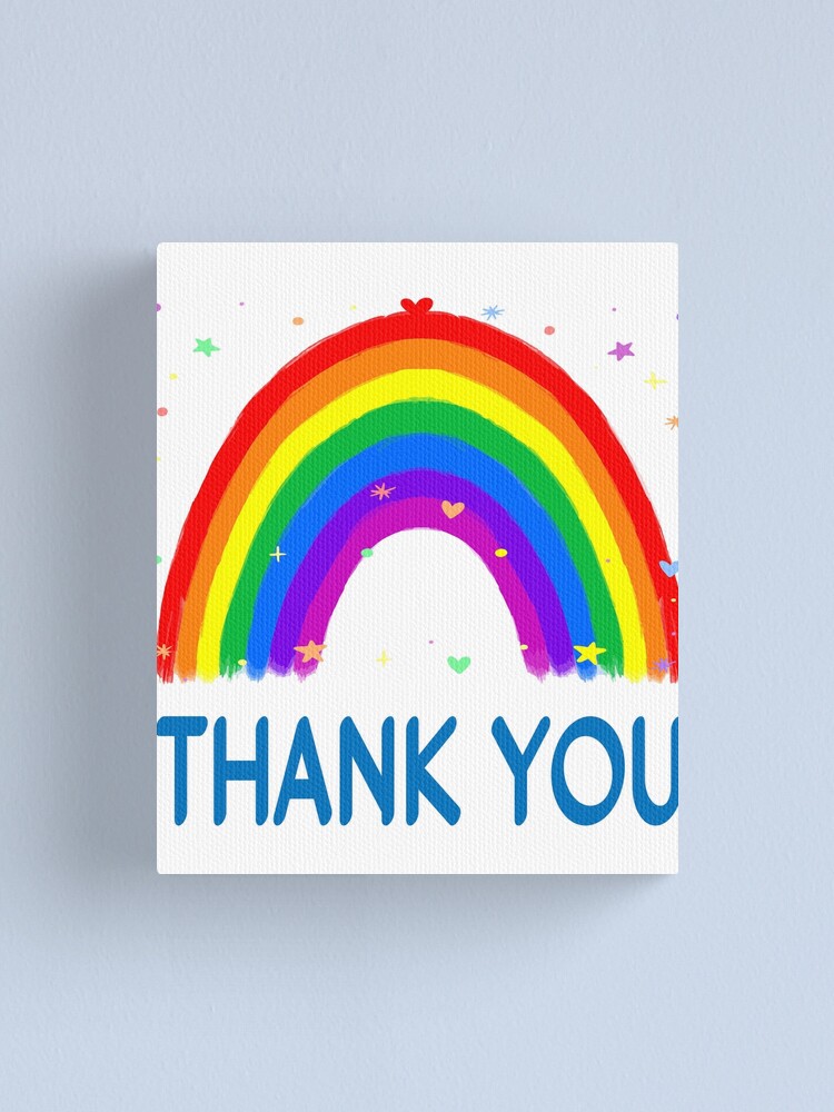 thank you rainbow nhs canvas print by khalilelk redbubble