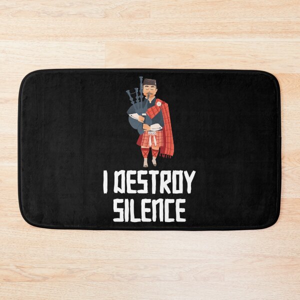 Item preview, I Destroy Silence Funny Bagpiper Musician Gift designed and sold by haselshirt.