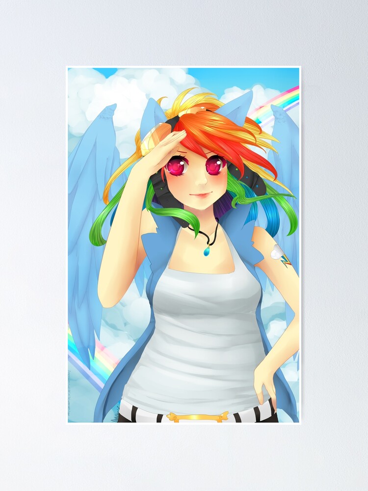 Rainbow Dash Mlp Poster Poster By Daynawalton17 Redbubble