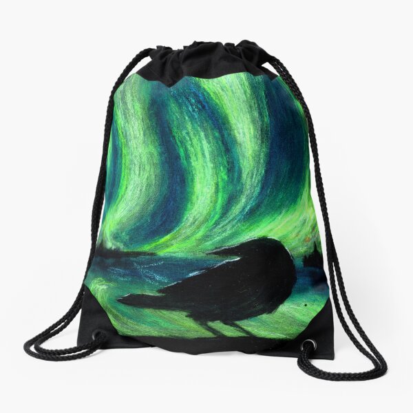 Item preview, Raven in the Northern Lights designed and sold by theclevercorvid.