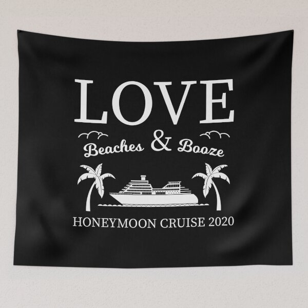 Item preview, Womens Love, Beaches & Booze Honeymoon Cruise 2020 V-Neck product designed and sold by jakehughes2015.