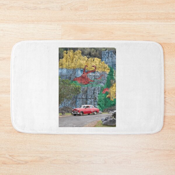 Item preview, Vintage cars in front of the Mural de la Prehistoria in Cuba designed and sold by Klaus Offermann.