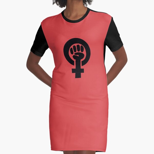 Feminist Symbol Graphic T-Shirt Dress