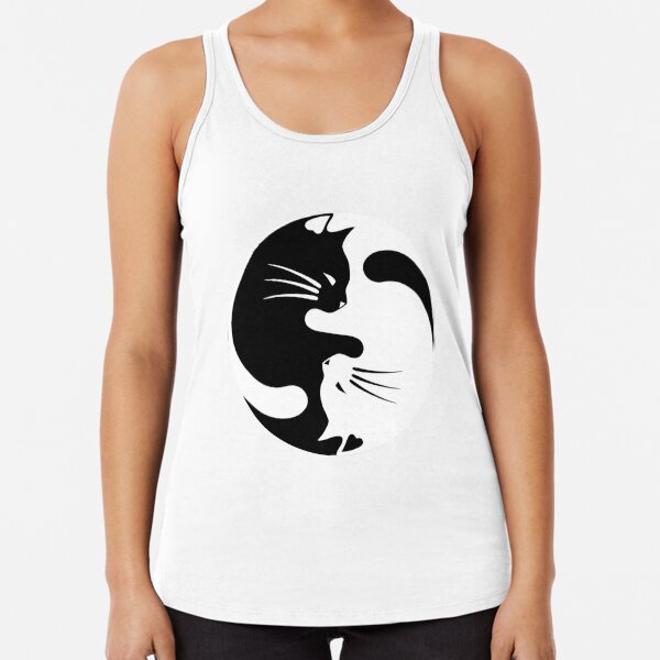 Item preview, Ying yang cat (white) designed and sold by credbubble.
