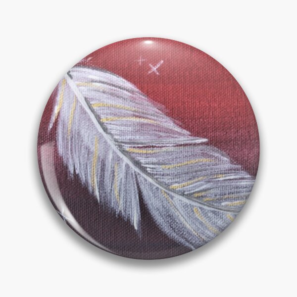 Item preview, White and gold Acrylic feather on canvas  designed and sold by SLDesignsUK.