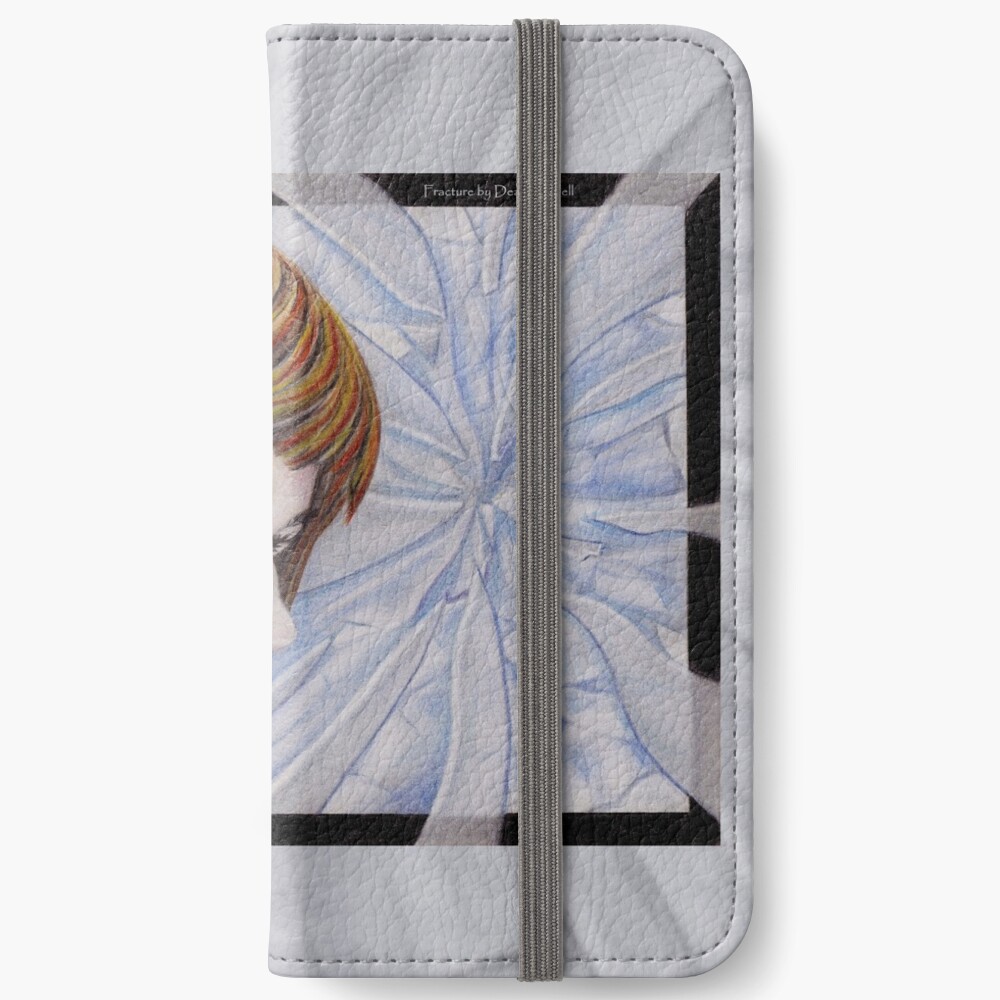 Fracture: Original colour pencil drawing by Dean Sidwell iPhone Wallet
