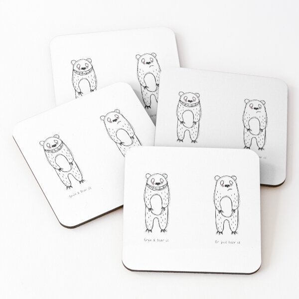 Item preview, Grin and bear it or just bear it illustration designed and sold by teanart.
