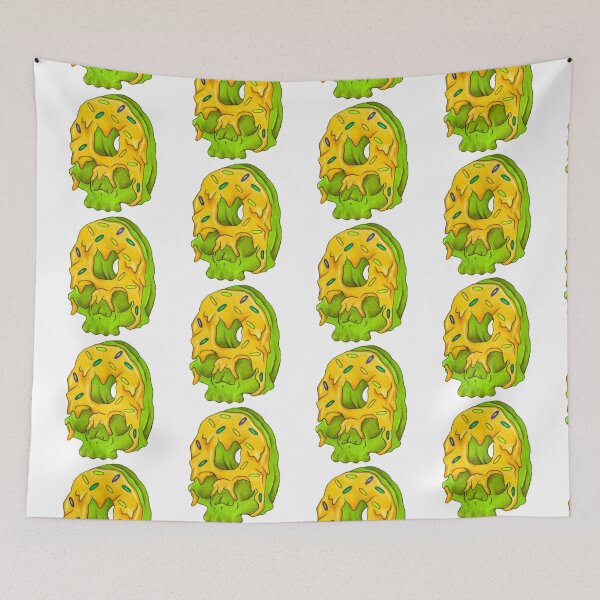 Item preview, Yellow & Green Donut Skull  designed and sold by LadyMayDesigns9.