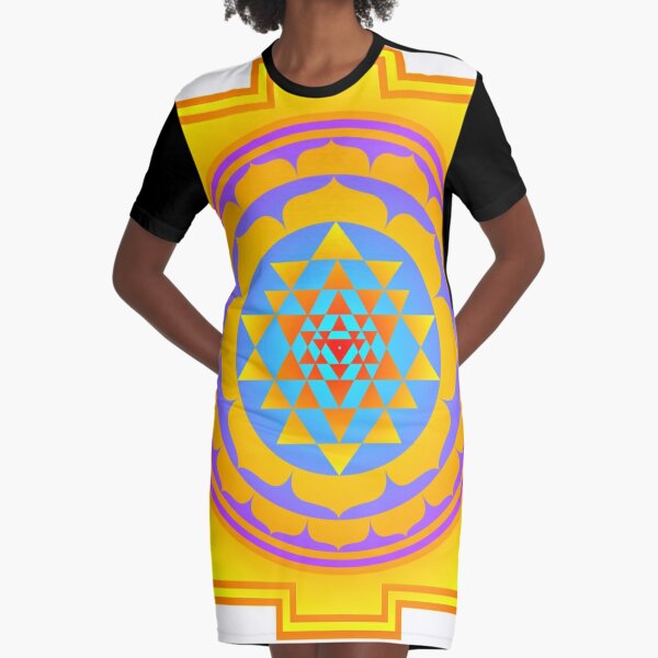 Clothing, Shri Yantra, Sri Yantra, Shri Chakra Graphic T-Shirt Dress